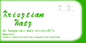 krisztian watz business card